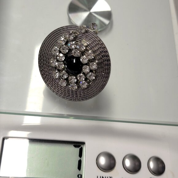 Adjustable Silver Crystal Flamboyant Cocktail Ring - Picture 9 of 9